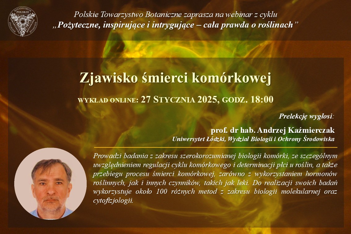 Webinarium „Zjawisko śmierci komórkowej”, 27 stycznia 2025 r.