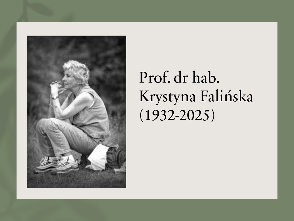 Pożegnanie Prof. dr. hab. Krystyny Falińskiej (1932-2025)